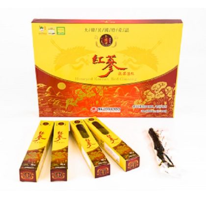 Hồng Sâm Nguyên Củ 6 Năm Tuổi Tẩm Mật Ong 300gr Dedong – Yến Sào Plaza